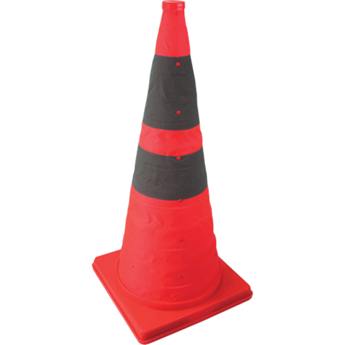 C&ocirc;ne repliable illumin&eacute;, 28" h, Orange Oxford Builders Supplies Inc