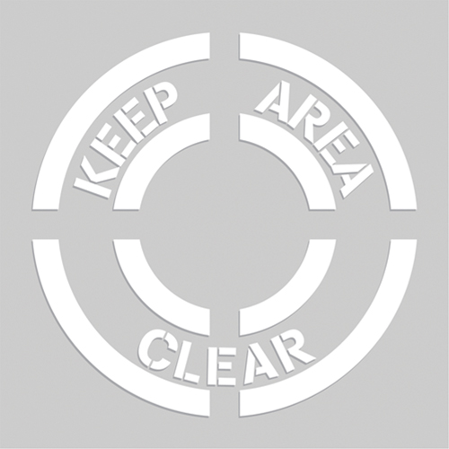Floor Marking Stencils - Keep Area Clear, Pictogram, 20" x 20" Oxford Builders Supplies Inc