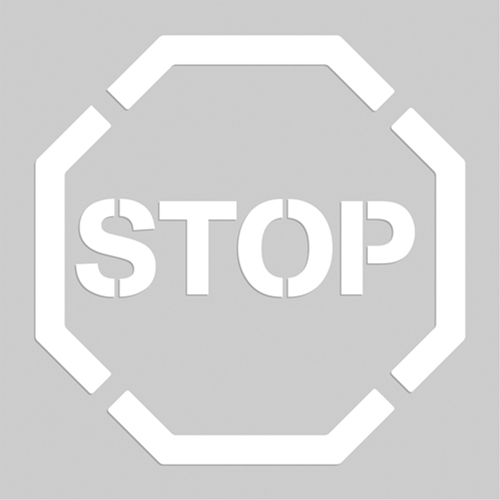 Floor Marking Stencils - Stop, Pictogram, 20" x 20" Oxford Builders Supplies Inc