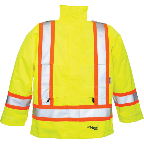 Manteaux 300 deniers Professional Journeyman, Polyester, Petit, Jaune lime haute visibilit&eacute; Oxford Builders Supplies Inc