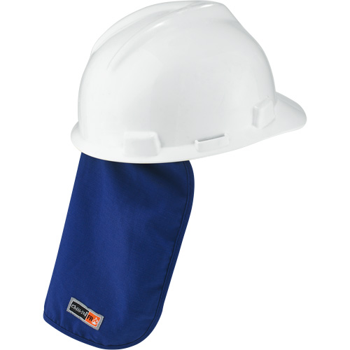 Tampon et voile pour le cou refroidissants et ignifug&eacute;s pour casque de s&eacute;curit&eacute; Chill-Its 6717FR, Bleu Oxford Builders Supplies Inc