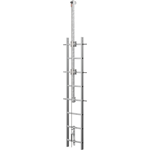 Syst&egrave;me de s&eacute;curit&eacute; continue Vi-Go pour monter aux &eacute;chelles avec traverse automatique, Acier inoxydable Oxford Builders Supplies Inc