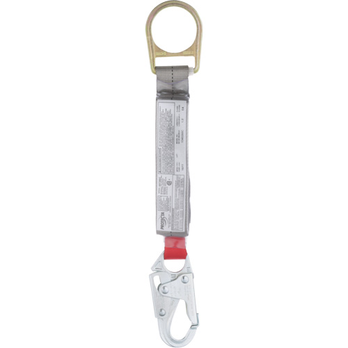 Corde antichoc PRO, 1,5', Point d'ancrage &agrave; Crochet mousqueton/Mousqueton, Crochet mousqueton aux jambes, Nylon Oxford Builders Supplies Inc