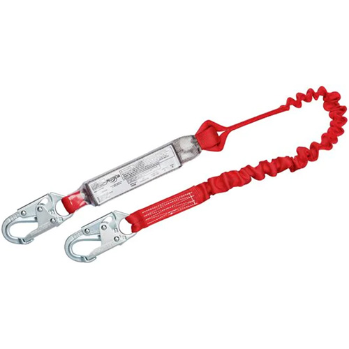 Longe &eacute;lastique antichoc PRO, 6', Point d'ancrage &agrave; Crochet mousqueton, Crochet mousqueton aux jambes, Polyester Oxford Builders Supplies Inc