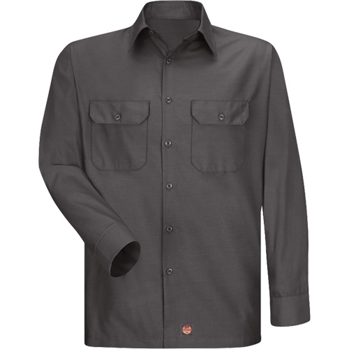 Chemise &agrave; manches longues en tissu ind&eacute;chirable, Hommes, 3T-Grand, Charbon Oxford Builders Supplies Inc