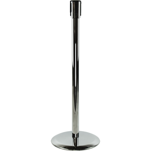 Slimline TensaBarrier&reg; Receiver Post, 38" High, Polished Chrome Oxford Builders Supplies Inc