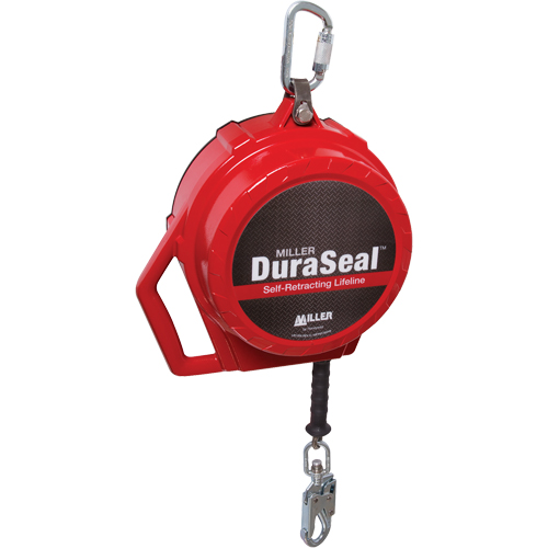 Cordage de s&eacute;curit&eacute; autor&eacute;tractable Miller DuraSeal, 50', Acier inoxydable, Pivotant Oxford Builders Supplies Inc
