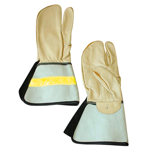 1 Finger Lineman's Glove, Medium, Grain Cowhide Palm Oxford Builders Supplies Inc