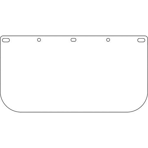 Dynamic Faceshield Visor Window, PETG, Clear Tint Oxford Builders Supplies Inc