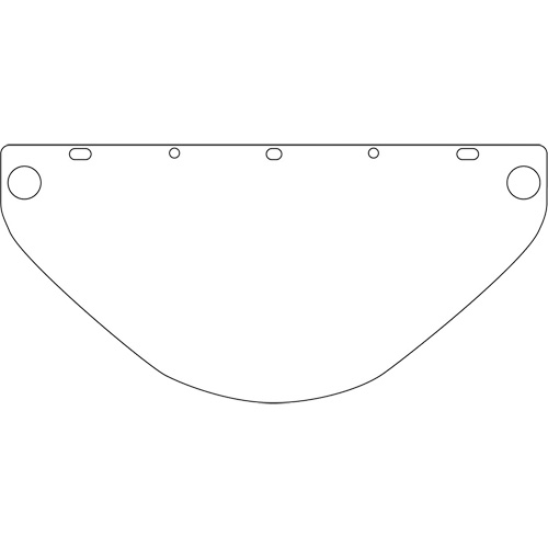 Dynamic Die Cut Faceshield Visor, PETG, Clear Tint Oxford Builders Supplies Inc