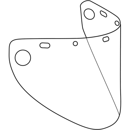 Dynamic Die Cut Formed Faceshield Visor, Polycarbonate, Clear Tint Oxford Builders Supplies Inc