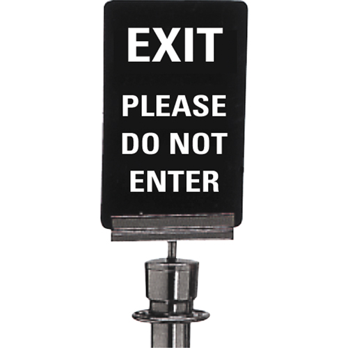 Enseigne de contr&ocirc;le des foules  Exit: Please Do Not Enter , 11" x 7", Plastique, Anglais Oxford Builders Supplies Inc