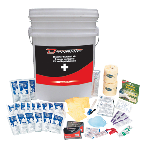 Dynamic Emergency Preparedness First Aid Kit, Class 1 Medical Device, Bucket Oxford Builders Supplies Inc