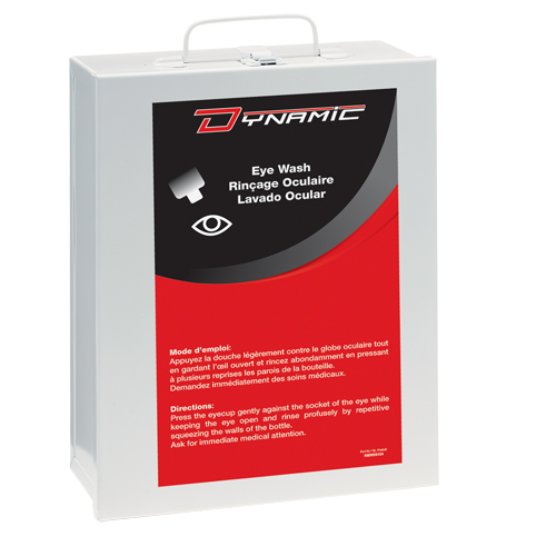Douche oculaire avec solution isotonique Dynamic, Double Oxford Builders Supplies Inc