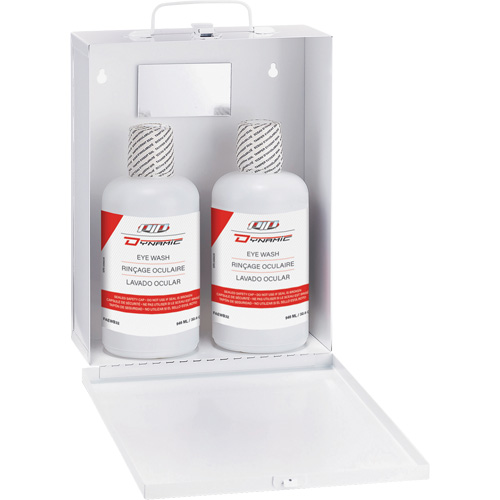 Douche oculaire avec solution isotonique Dynamic, Double Oxford Builders Supplies Inc
