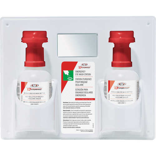 Dynamic Single-Use Eyewash Station with Isotonic Solution, Double Oxford Builders Supplies Inc