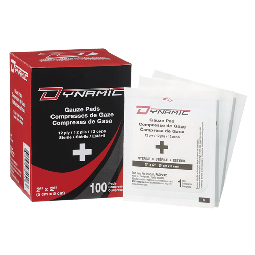 Dynamic Gauze, Pad, 2" L x 2" W, Sterile, Medical Device Class 1 Oxford Builders Supplies Inc