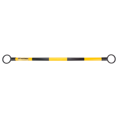 Barre t&eacute;lescopique pour barricade, Longueur d&eacute;ploy&eacute;e de 85", Noir/Jaune Oxford Builders Supplies Inc