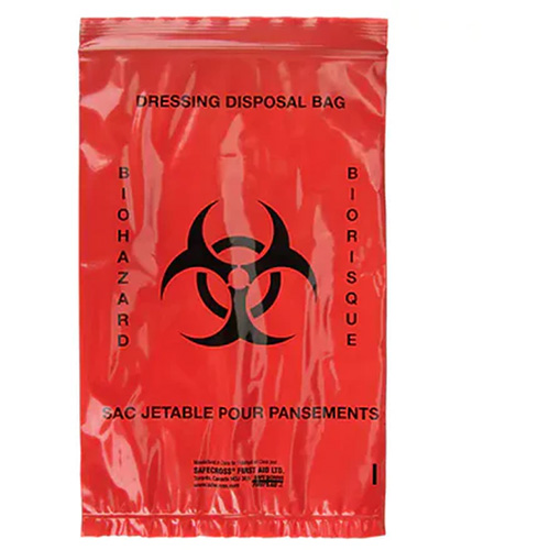Dynamic Hazardous Waste Bags, Bio-Hazard, 9" L x 6" W, 2.0 mils Oxford Builders Supplies Inc