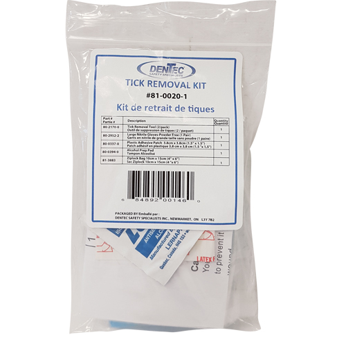 Tick Safety Kit, Class 1 Medical Device, Wallet Oxford Builders Supplies Inc