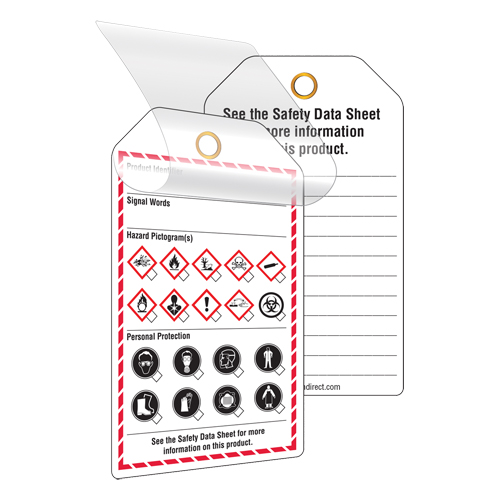 Self-Laminating Workplace Tags, Cardstock, 3-3/8" W x 5-3/4" H, English Oxford Builders Supplies Inc