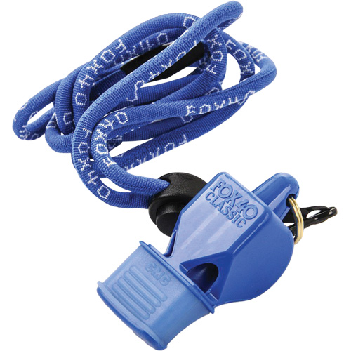 Classic Blue Whistle with Lanyard Oxford Builders Supplies Inc