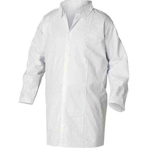 KleenGuard A20 Lab Coat, SMS, White, Medium Oxford Builders Supplies Inc