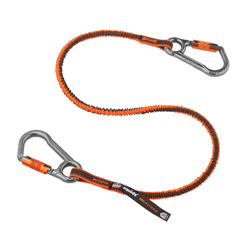 Squids&reg; 3118F(x) Locking Tool Lanyard, Bungee, Dual Carabiner Oxford Builders Supplies Inc