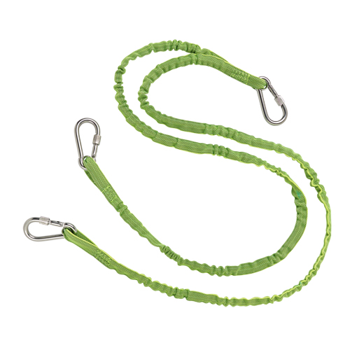 Squids&reg; 3311 Twin Leg Tool Lanyard, Bungee, Triple Carabiner Oxford Builders Supplies Inc