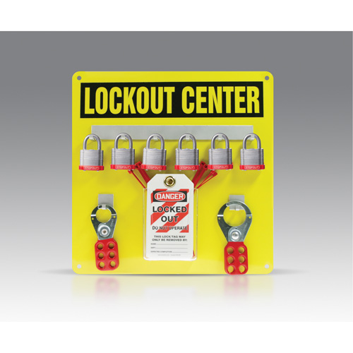 Hanger Board Kit, Laminated Steel Padlocks, 6 Padlock Capacity, Padlocks Included Oxford Builders Supplies Inc