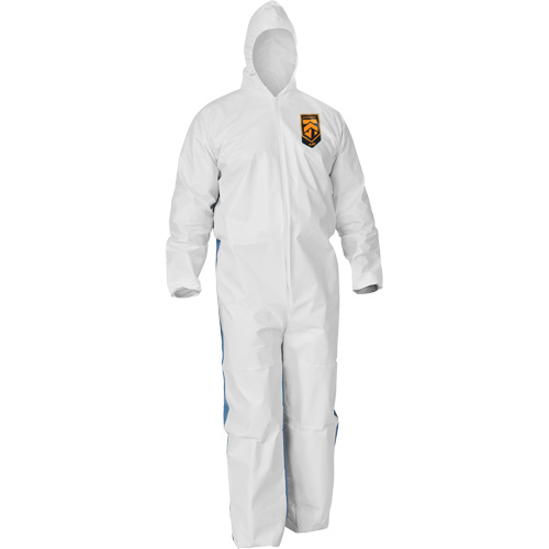 Kleenguard A40 Coveralls with Breathable Back, Large, Blue/White, Microporous/SMS Oxford Builders Supplies Inc