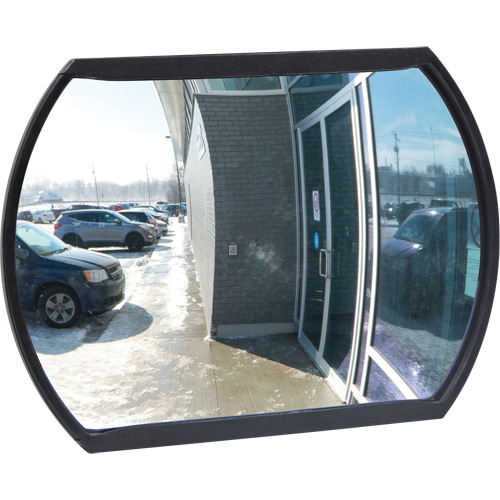 Miroir convexe rectangulaire/rond avec support, 12" h x 18" la, Int&eacute;rieur/Ext&eacute;rieur Oxford Builders Supplies Inc