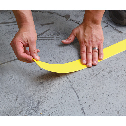 Tough-Mark Heavy-Duty Floor Marking, Rectangle, 48" L x 4" W, Yellow, Polyethylene Oxford Builders Supplies Inc