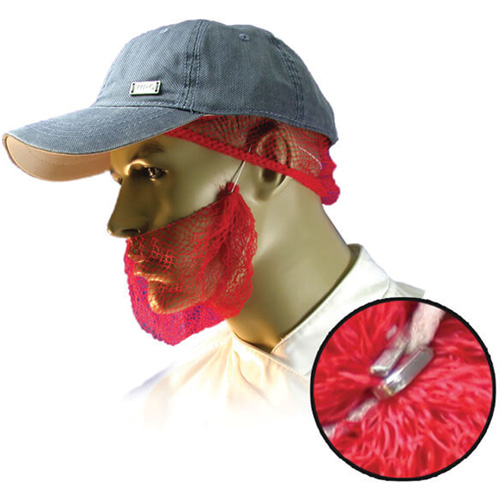 Disposable Beard Nets, Polypropylene, Red Oxford Builders Supplies Inc