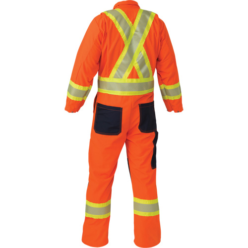 Ripstop Coveralls, Small, High Visibility Orange Oxford Builders Supplies Inc