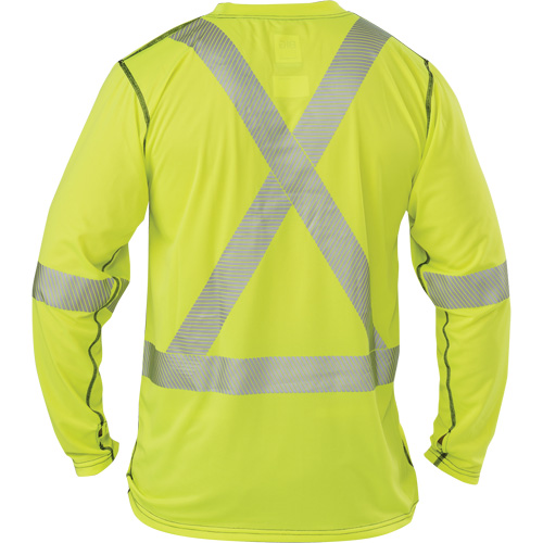 T-shirt &agrave; manches longues haute visibilit&eacute; Polartec Power Grid, Polyester, 2T-Grand, Jaune lime haute visibilit&eacute; Oxford Builders Supplies Inc