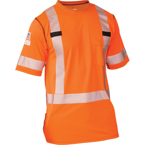 T-shirt &agrave; manches courtes haute visibilit&eacute; Polartec Power Grid, Polyester, T-Grand (grande taille), Orange Oxford Builders Supplies Inc