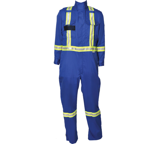 Combinaisons ignifuges &agrave; bandes Firewall FR, Taille Moyen (grande taille), Bleu royal Oxford Builders Supplies Inc