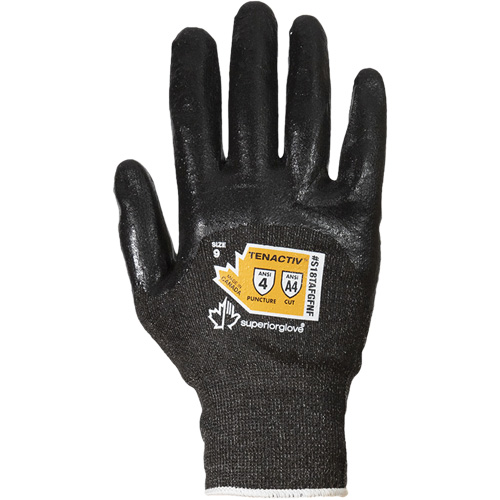 Gants en tricot de fibre filament composite ultrafin, Taille 5, Calibre 18, Rev&ecirc;tement Mousse de nitrile, Enveloppe en TenActiv, ASTM ANSI niveau A4 Oxford Builders Supplies Inc