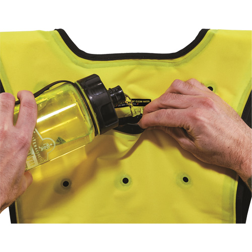 Chill-Its&reg; 6687 Economy Dry Evaporative Cooling Vest, Small/Medium, High Visibility Lime-Yellow Oxford Builders Supplies Inc