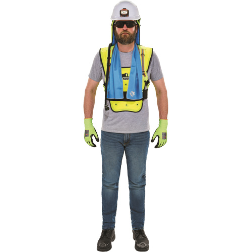 Chill-Its&reg; 6687 Economy Dry Evaporative Cooling Vest, Small/Medium, High Visibility Lime-Yellow Oxford Builders Supplies Inc