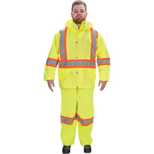 RZ1000 Rain Suit, Polyester, Small, High Visibility Lime-Yellow Oxford Builders Supplies Inc