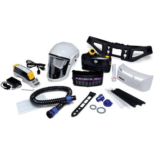 Versaflo Powered Air Purifying Respirator Painter's Kit, Headcover & Faceshield, Lithium-Ion Battery Oxford Builders Supplies Inc