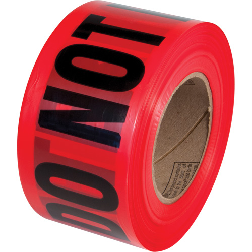 PrimeGuard "Danger Do Not Enter" Barricade Tape, English, 3" W x 1000' L, Black on Red Oxford Builders Supplies Inc
