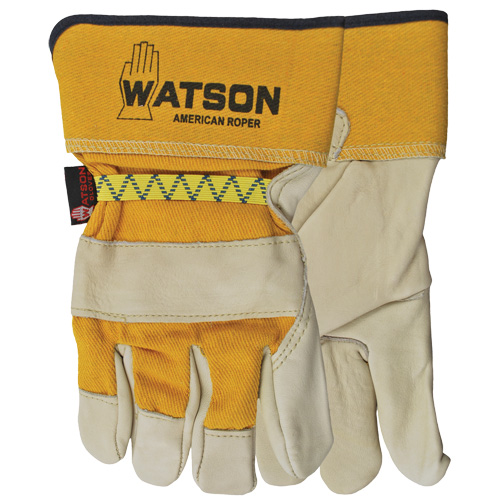 American Roper Gloves, Large, Grain Cowhide Palm, Cotton Inner Lining Oxford Builders Supplies Inc