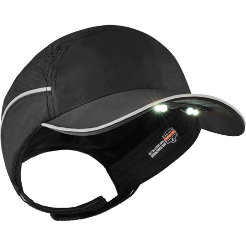 Skullerz&reg; 8965 Lightweight Bump Cap Hat with LED Lighting, Black Oxford Builders Supplies Inc