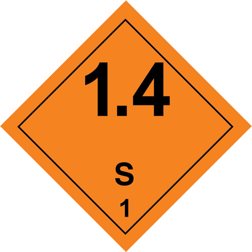 Hazardous Material Handling Labels, 4" L x 4" W, Black on Orange Oxford Builders Supplies Inc
