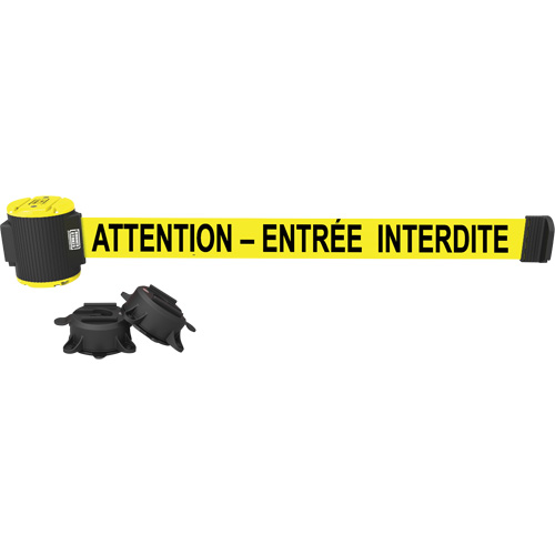 Barri&egrave;re &agrave; fixation murale, Plastique, Fixation magn&eacute;tique, 30', Ruban Jaune Oxford Builders Supplies Inc
