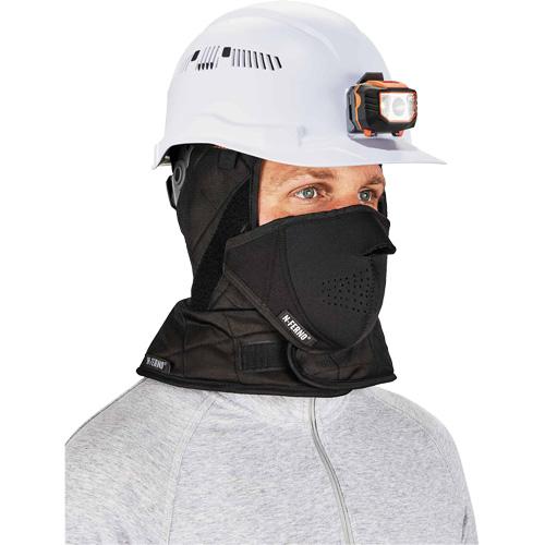 Doublure de casque de s&eacute;curit&eacute; d'hiver trois couches N-Ferno avec cache-bouche, Doublure en Molleton, Taille unique, Noir Oxford Builders Supplies Inc