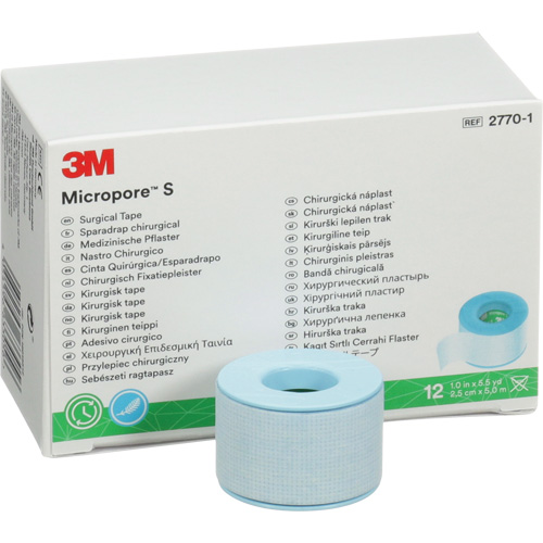 Micropore S Surgical Tape, Non-Medical, 16-1/2' L x 1" W Oxford Builders Supplies Inc